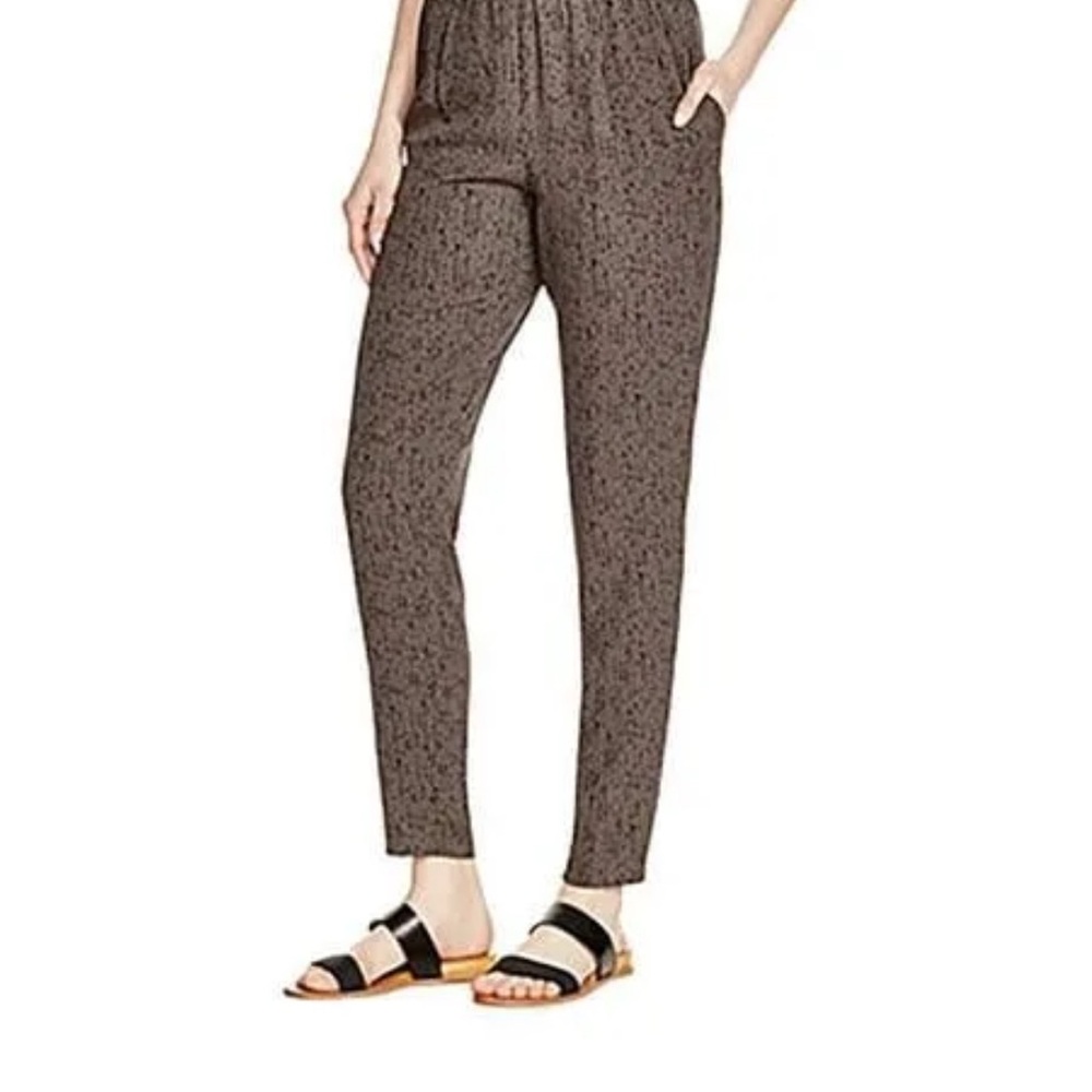 Eileen Fisher Dotted Silk Slouchy Pants